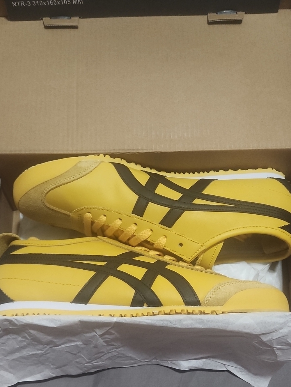 Onitsuka Tiger by Asics Yellow Sneakers with Black Stripes